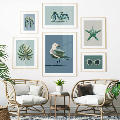 coastal chic interior living room in pink by Elise Thomason