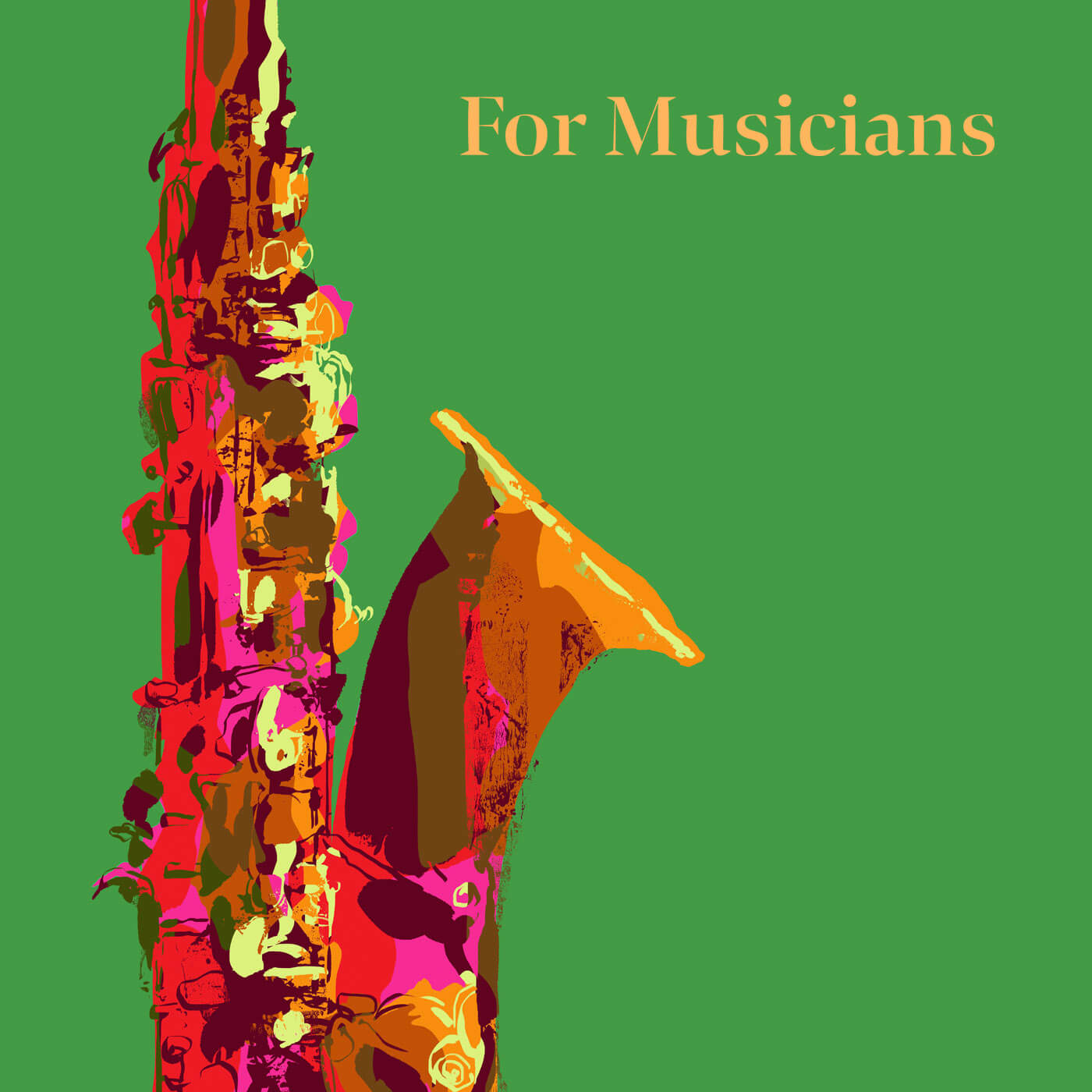 pop art saxophone artwork closeup