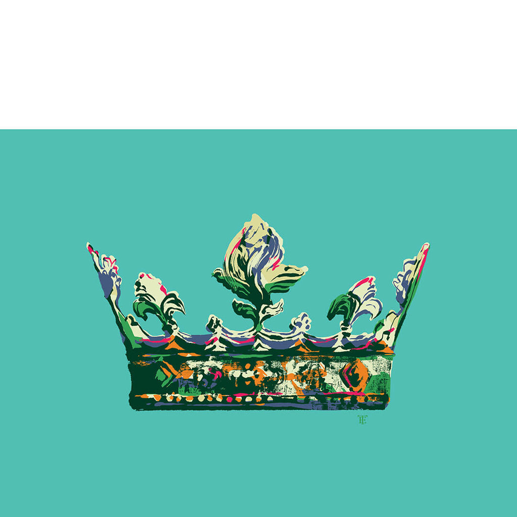 colorful Pop Art crown art print