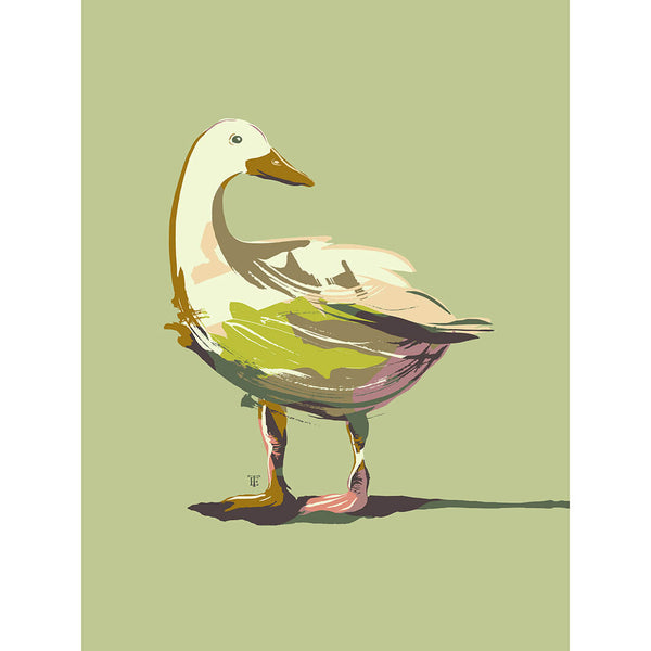 modern farmhouse colorful duck art print painting