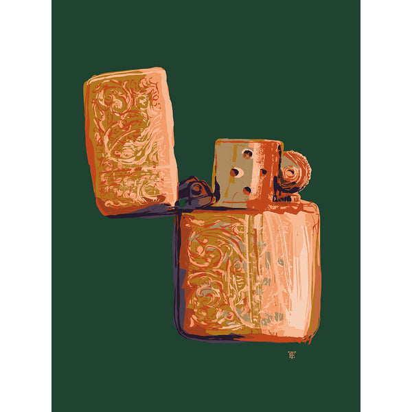 colorful antique zippo art print