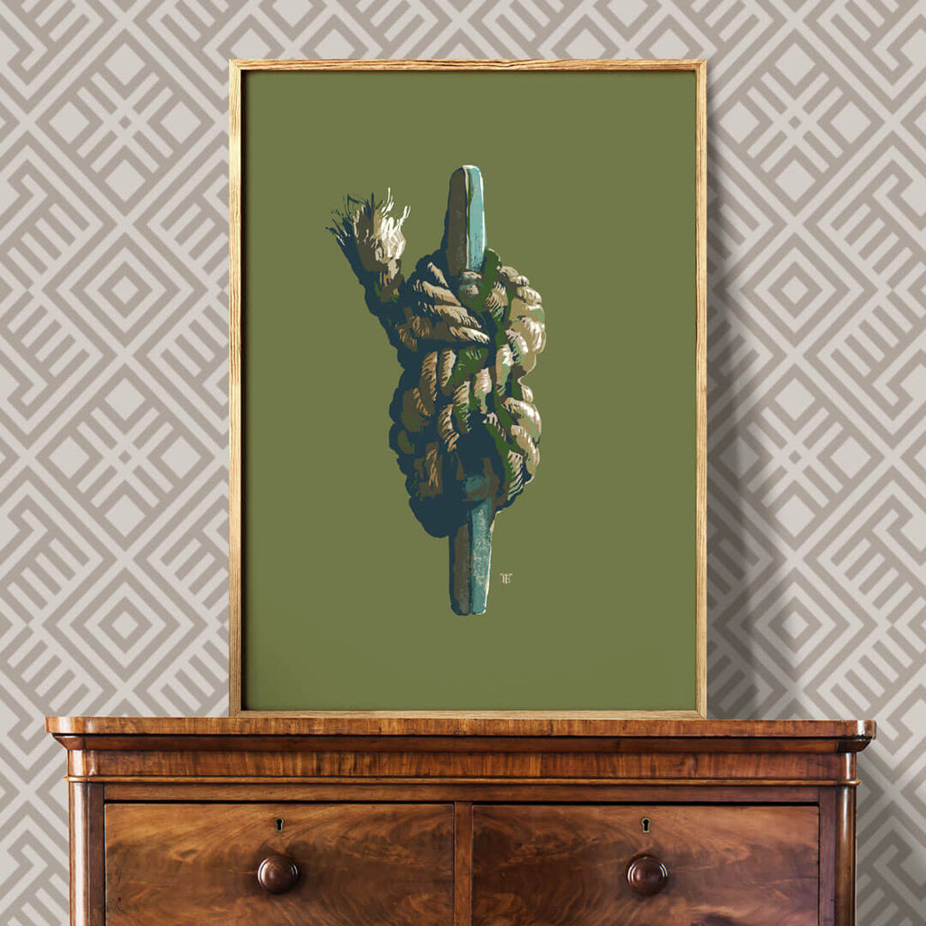 boat cleat art print - modern southern art