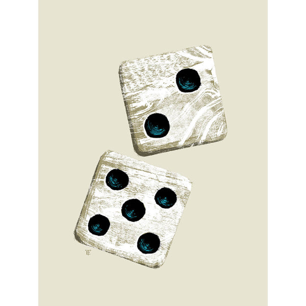 cool dice art print
