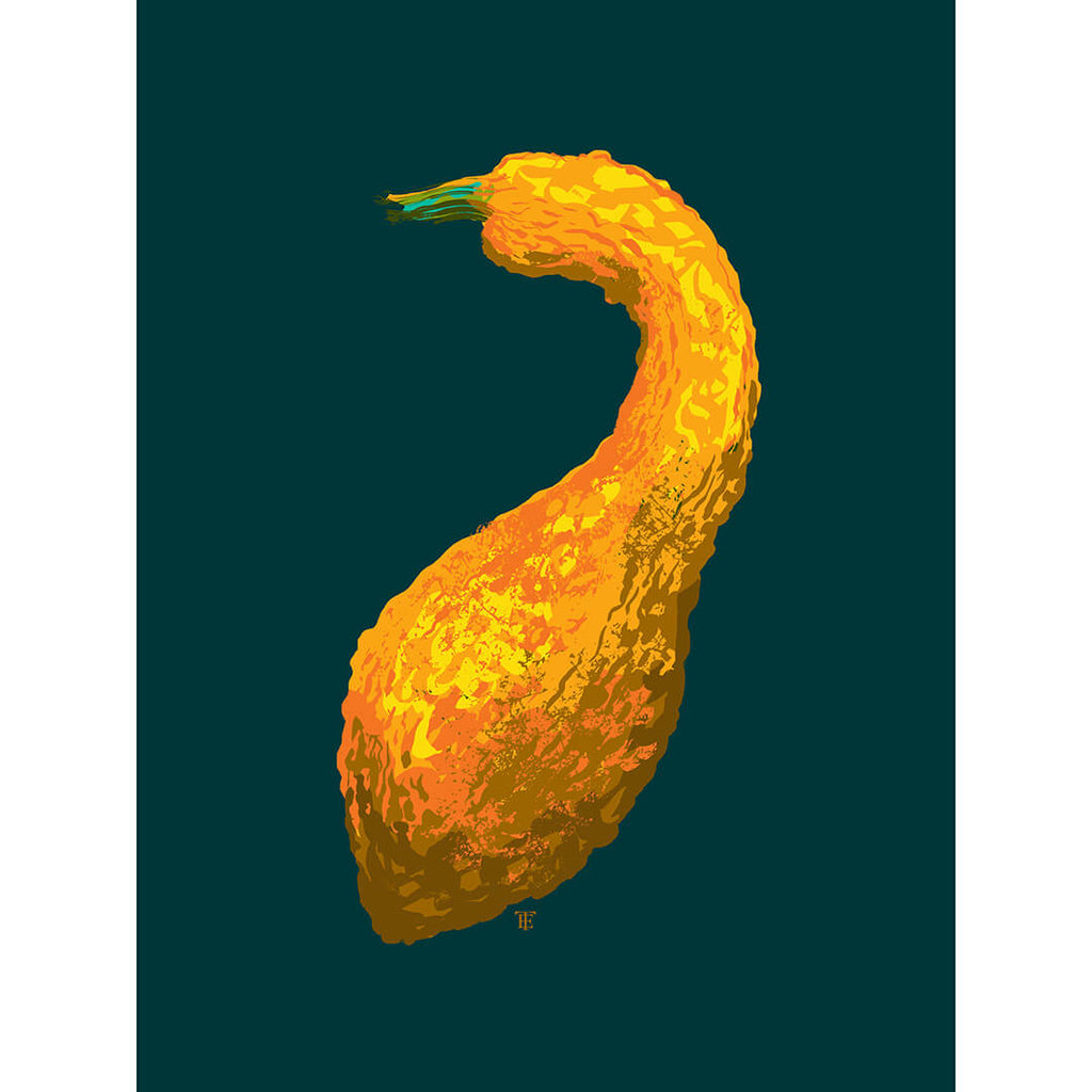 modern yellow squash art print