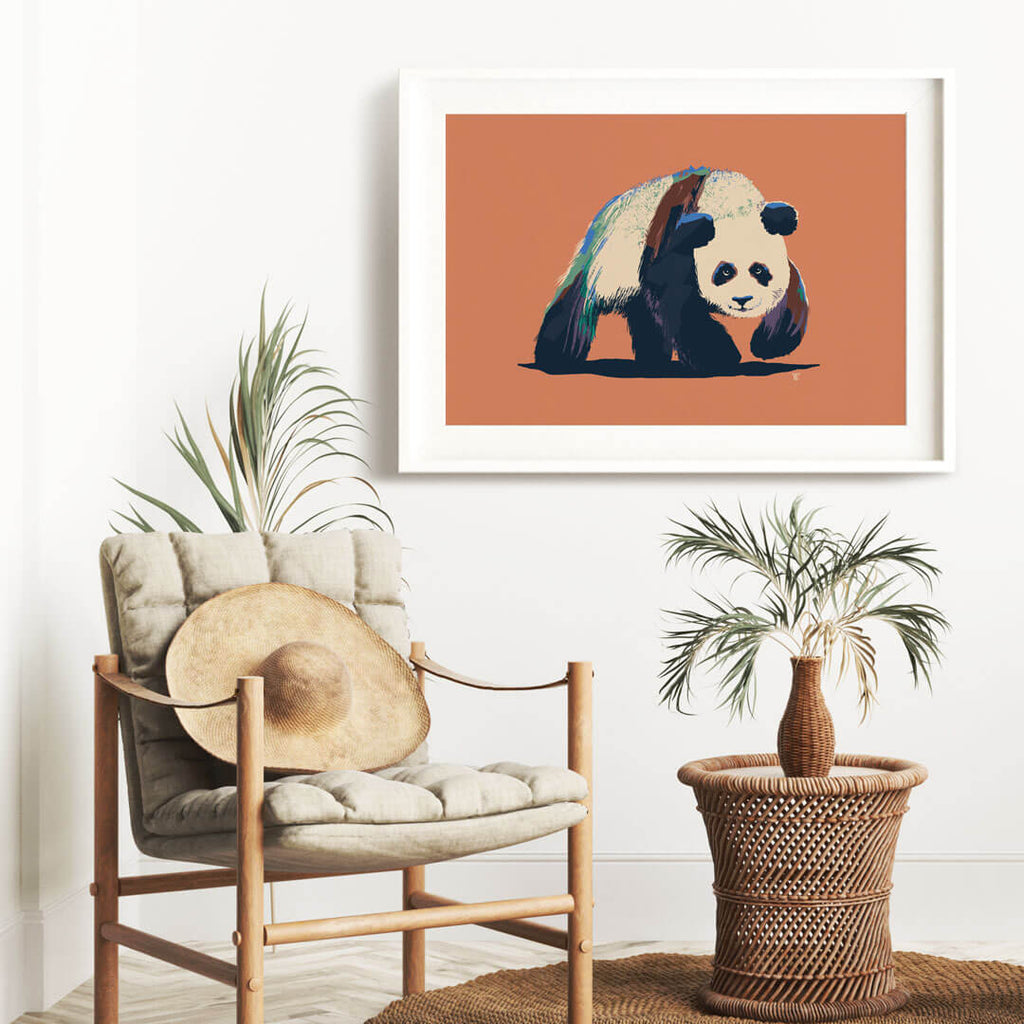 modern environmentalist panda art print