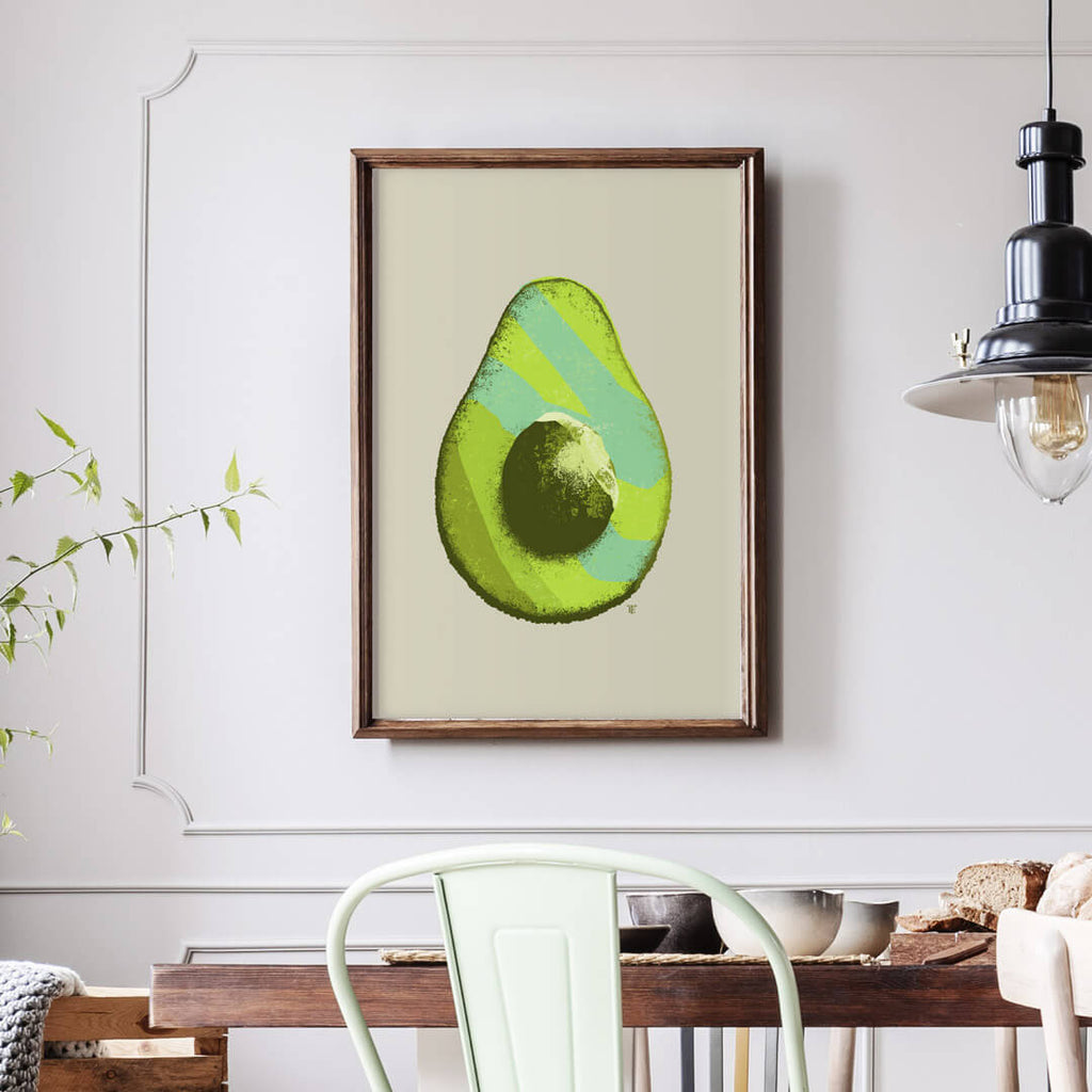 modern farmhouse avocado art print