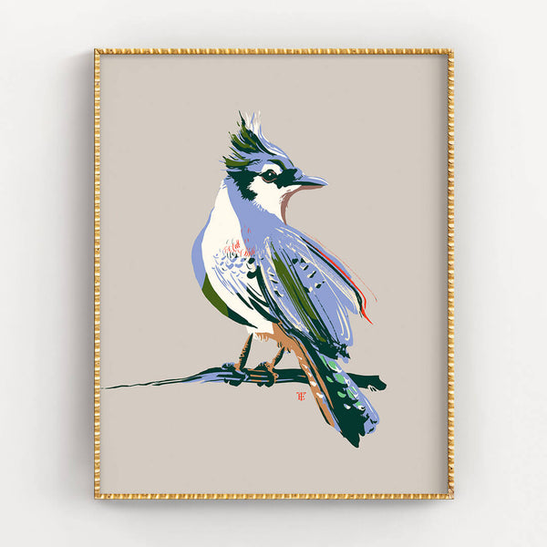 modern bluejay part print