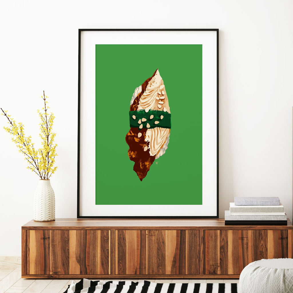 colorful unagi eel sushi painting poster