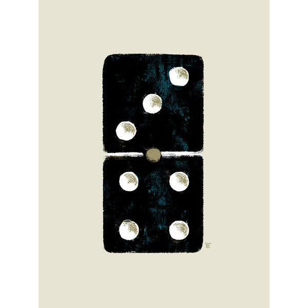 bold black domino art print