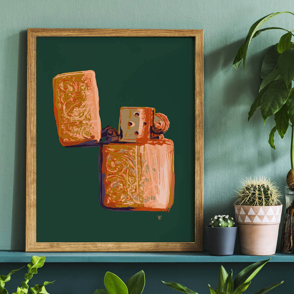 colorful antique zippo art print