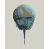 horseshoe crab art in blue and green