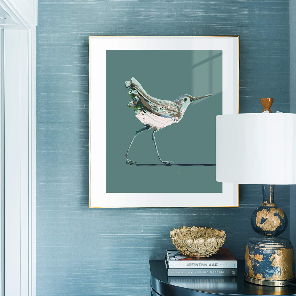 sandpiper art in designer beach house