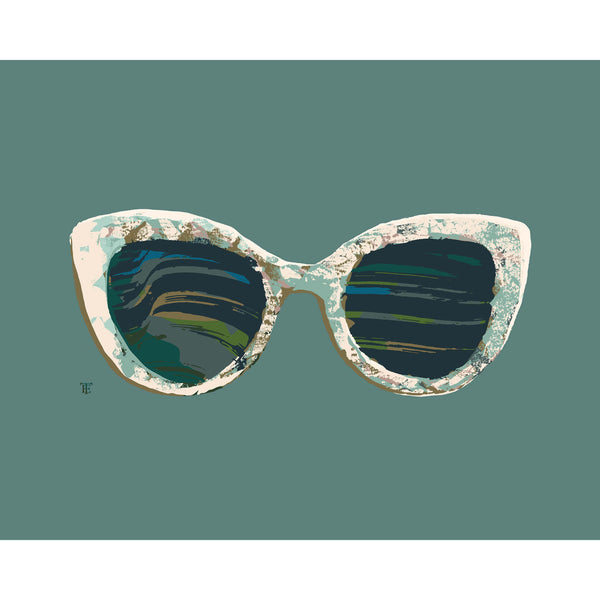 women's fashion sunglasses art print