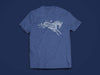 democratic donkey t-shirt on blue shirt