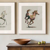 yearling horse artwork framed above an entryway table