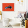 Ride-on toy art print in stylish kid's room