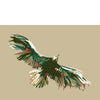 modern bald eagle art print in designer colors