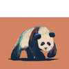 modern panda art print in bright colors