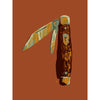 colorful modern art print of pocket knife
