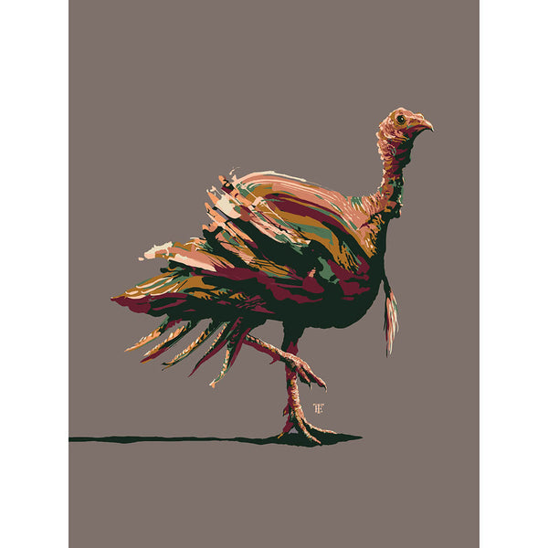 modern gobbler turkey art print