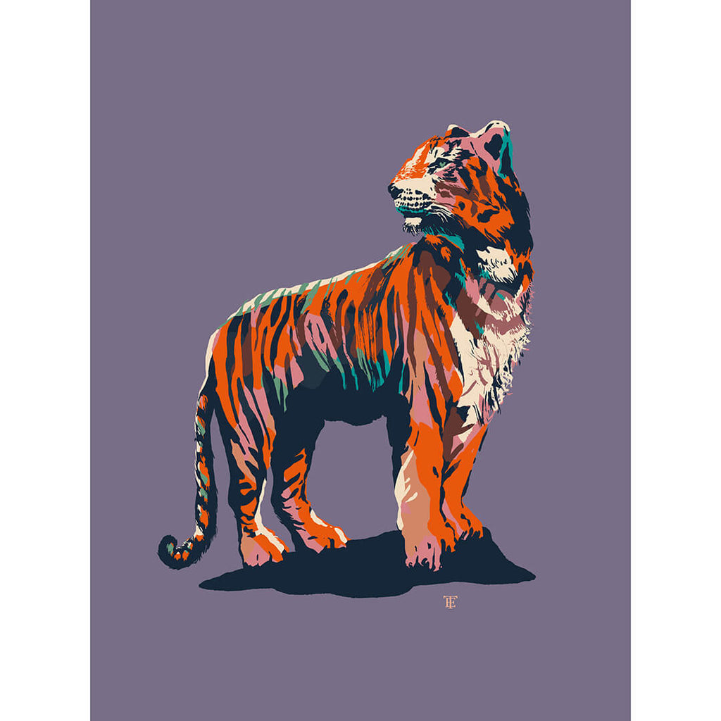TIGER ORANGE-TIGER-Contemporary animal painter thr