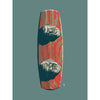 cool wakeboard art print in red and blue