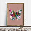 colorful modern chinoiserie butterfly painting