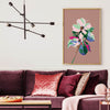 modern dogwood blossom painting print in living room