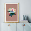 stylish colorful magnolia blossom painting