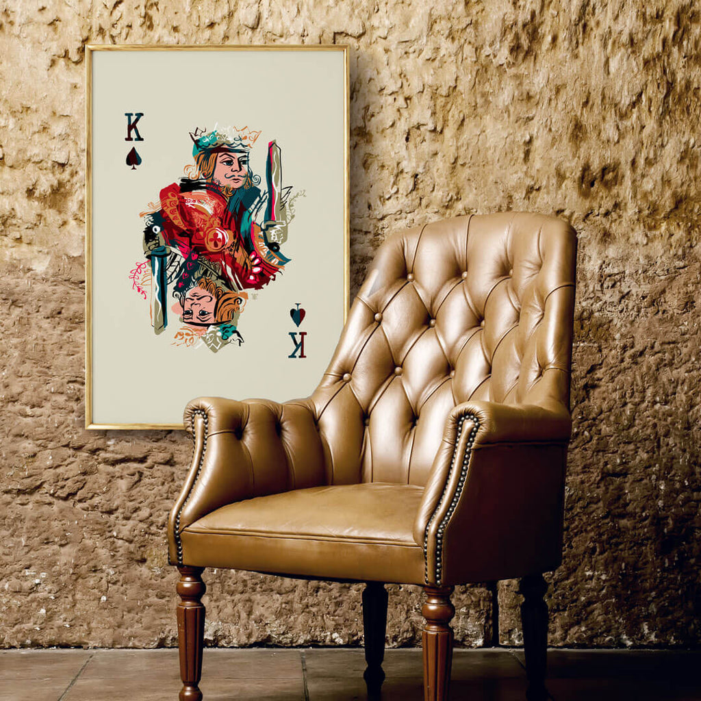 king of spades poster in cool man cave
