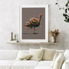 modern turkey hunting art in stylish home
