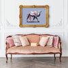 modern chinoiserie camel art print in cool colors