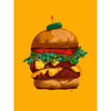 modern pop art cheeseburger art print colorful