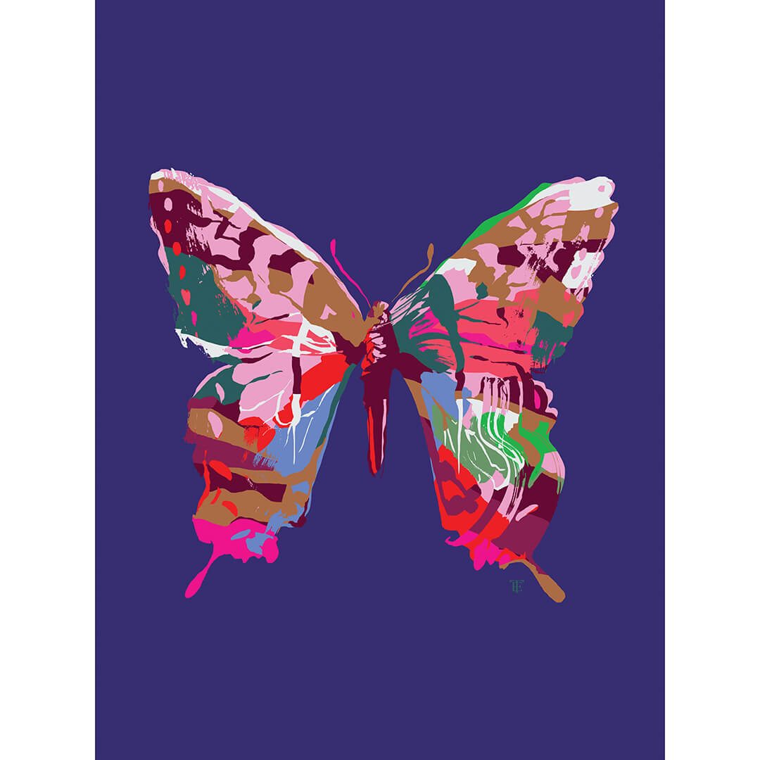 Butterfly Art  Modern, Colorful Poster by Elise Thomason – Elise Thomason  Print Studio