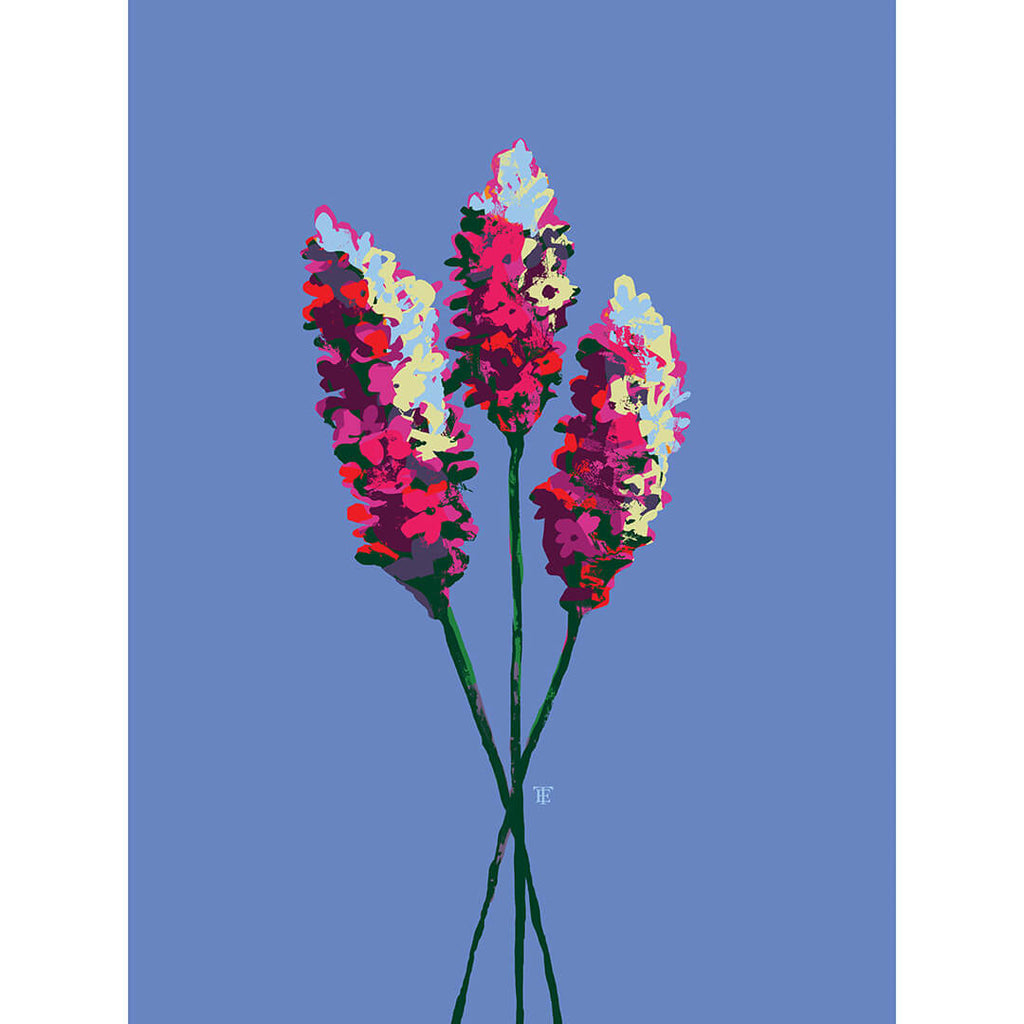 stylish modern lavender floral art print