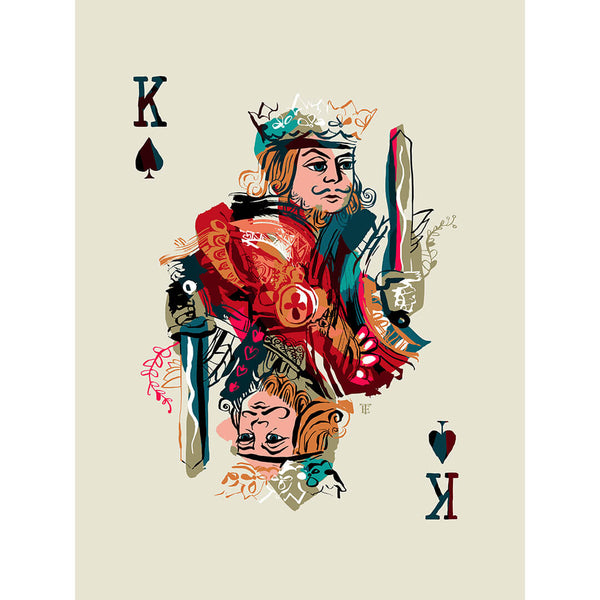 modern king of spades art print
