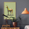 modern majestic horse art print in stylish home