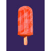 funky colorful popsicle art print in red and navy