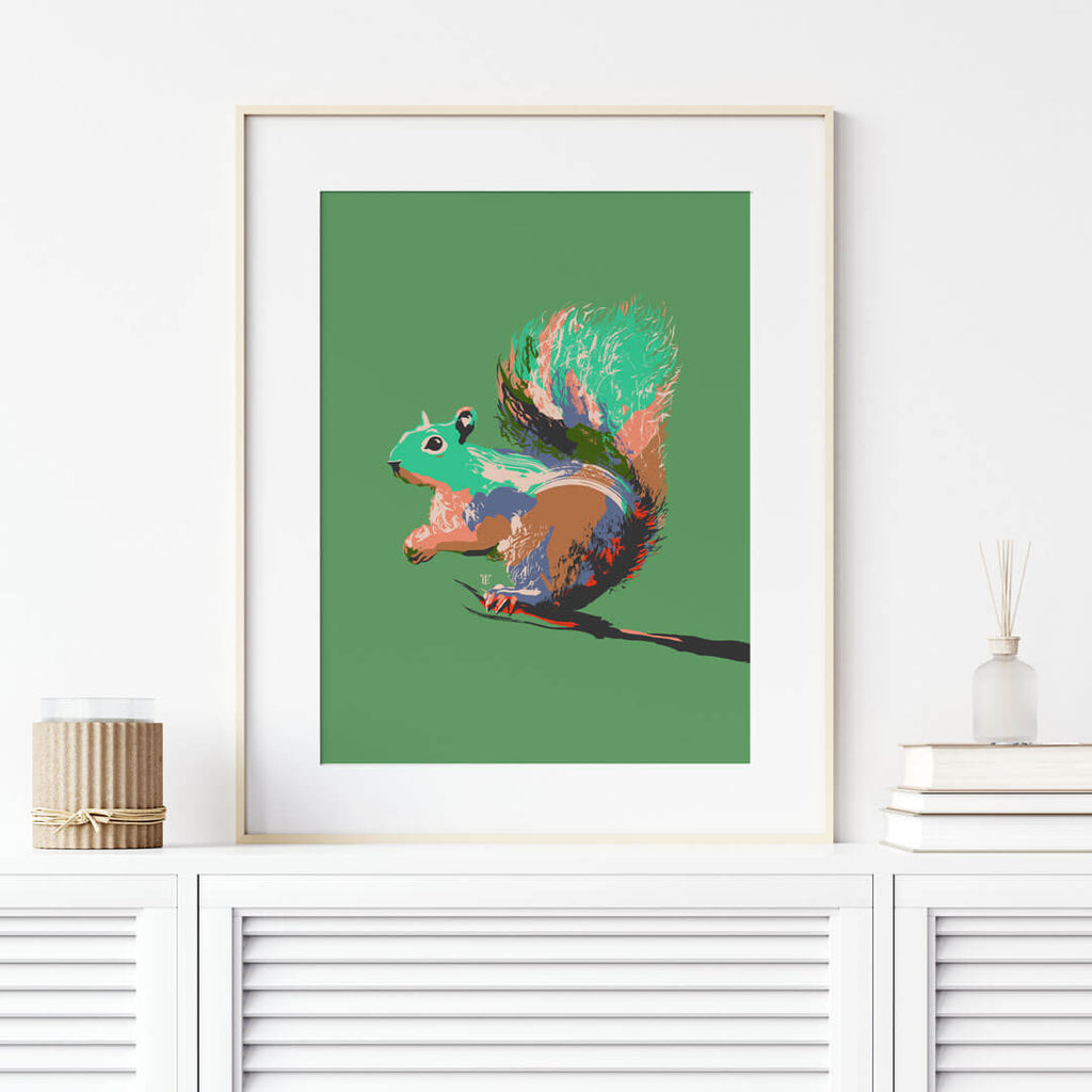 pop art squirrel poster