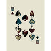 modern ten of spades playing card poster
