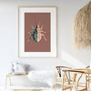 modern insect poster in cool house