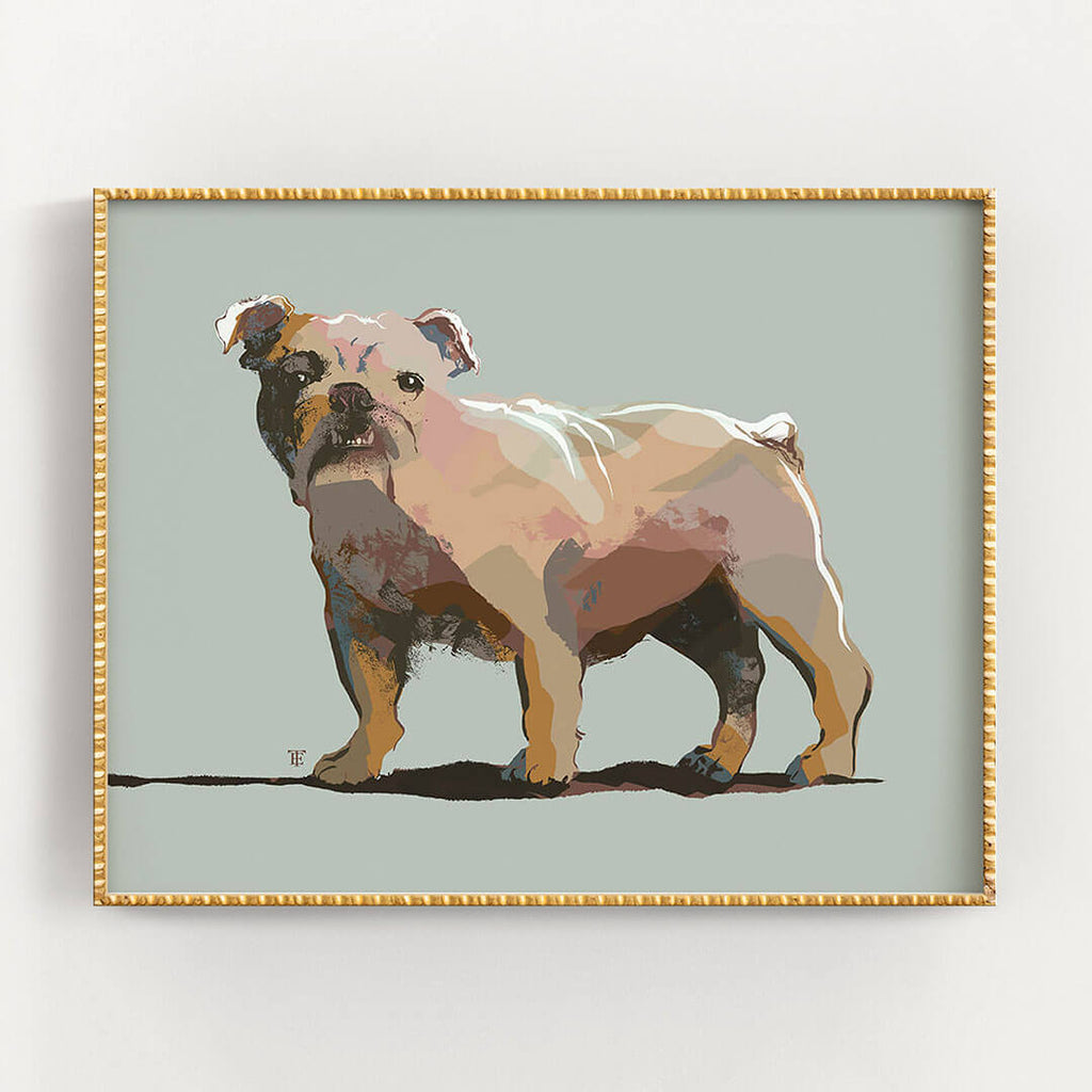 modern bulldog art print