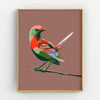 colorful mockingbird art print poster