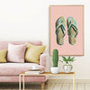 modern flips-flops art print in pink