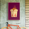 Chinese delivery takeout chinoiserie print