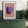 modern coffee mug art print in rich colors