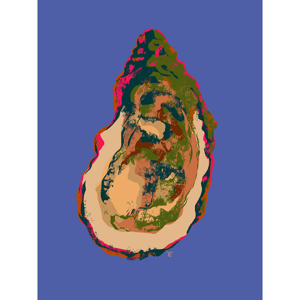 bold, colorful raw oyster art print poster