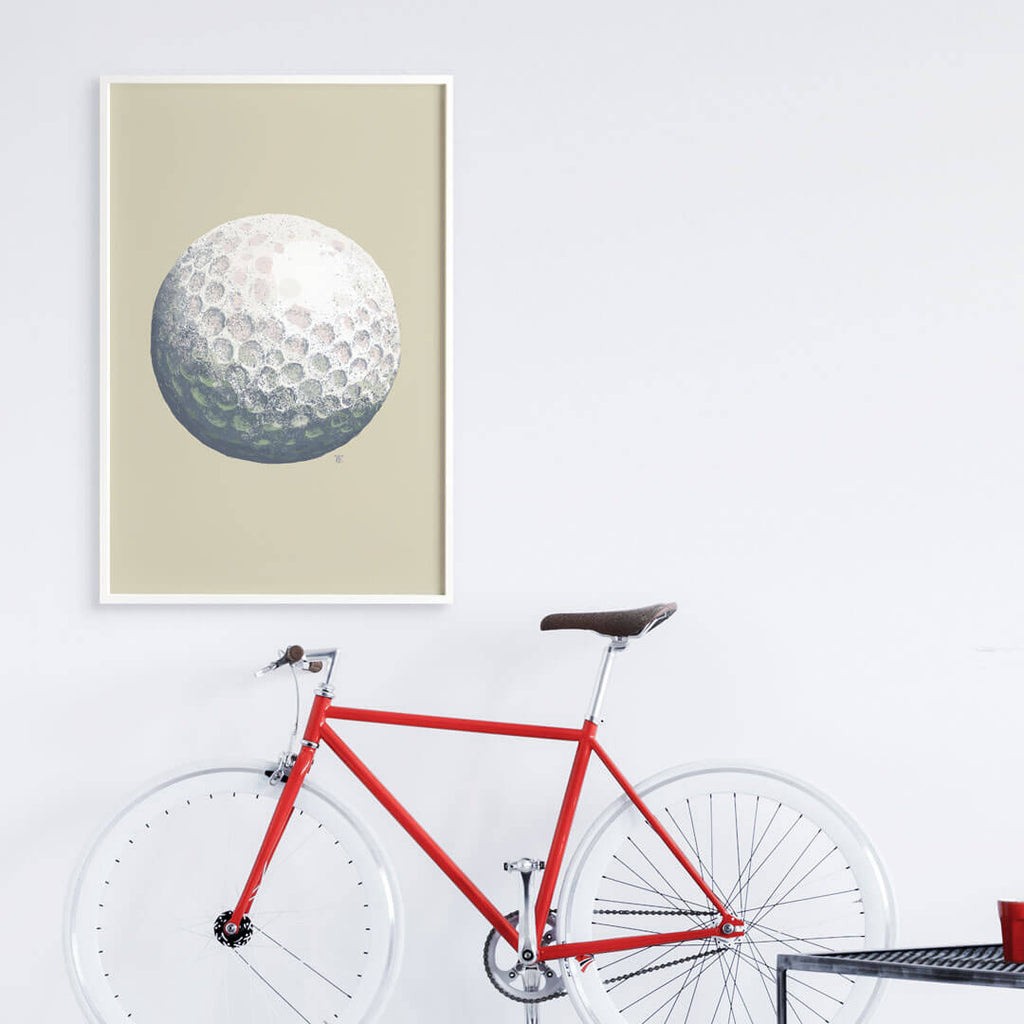 stylish golf ball poster in  clubhouse