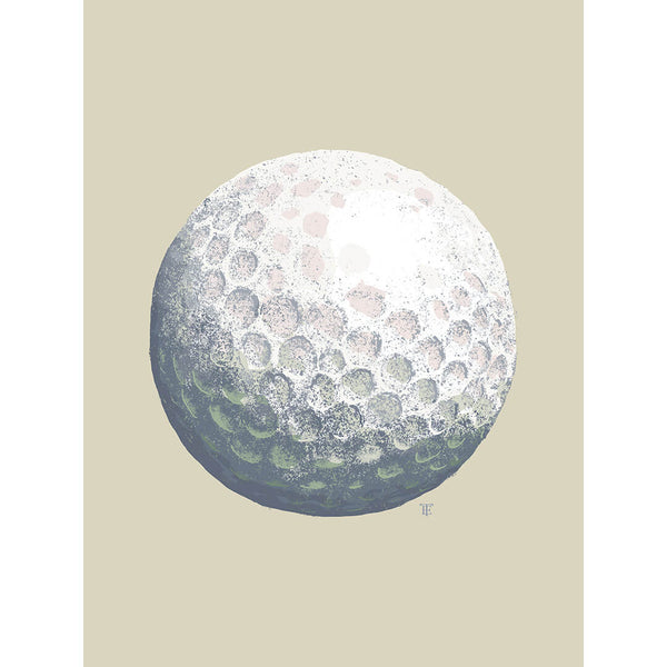 modern golf ball art print