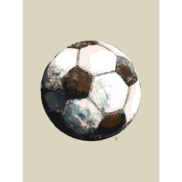 soccer ball art print poster